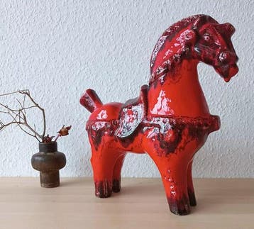 Bitossi - Aldo Londi - sculptuur, Roman Horse - 31 cm -