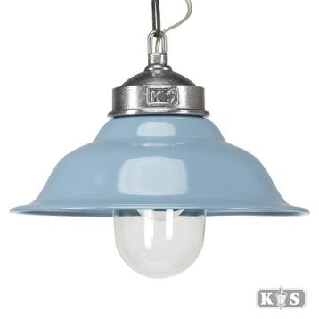Retro  vintage Porto Fino Blauw Binnenverlichting, Verzenden, Nieuw, Glas, Klassiek