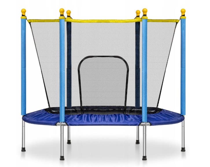 Trampoline Blauw/Geel 140cm | A-kwaliteit | Beste Prijs, Tuin en Terras, Overige Tuin en Terras, Nieuw, Ophalen of Verzenden
