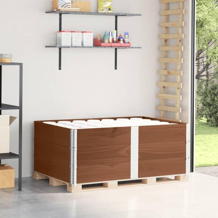 vidaXL Palletopzetranden 3 st 150x100 cm massief grenenhout, Articles professionnels, Stock & Retail | Emballage & Expédition