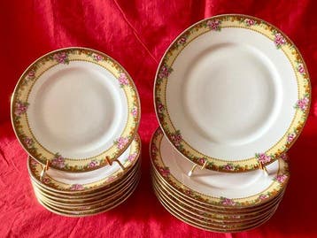 Limoges, André Giraud - Eetservies (16) - Porselein -, Antiek en Kunst