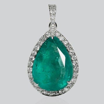 Sans prix de réserve - Pendentif - 14 carats Or blanc -
