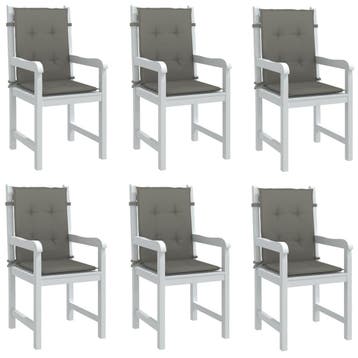 vidaXL Stoelkussens 6 st lage rug 100x50x4 cm stof, Huis en Inrichting, Woonaccessoires | Kussens, Verzenden, Nieuw