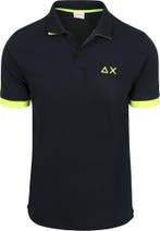 Sun68 Poloshirt Big Logo Fluo Navy maat Maat 52/54 (L) Heren, Maat 52/54 (L), Nieuw, Sun68, Verzenden