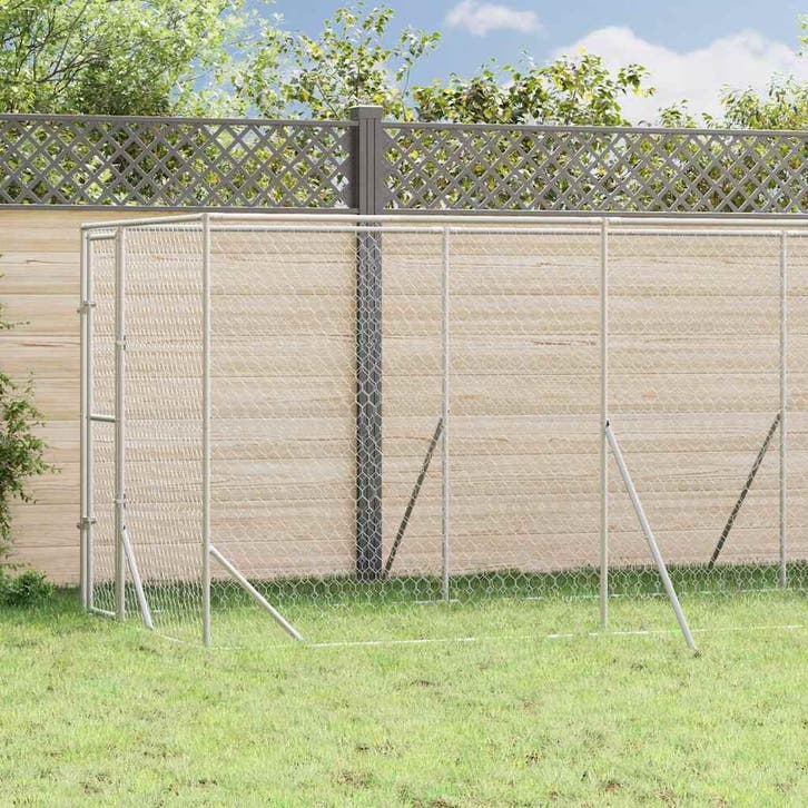 vidaXL Hondenkennel voor buiten 2x6x2 m gegalvaniseerd staal, Dieren en Toebehoren, Hondenbenches, Nieuw, Verzenden