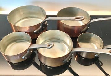 Marmite - ensemble de 5 poêles de cuisson avec poignées en