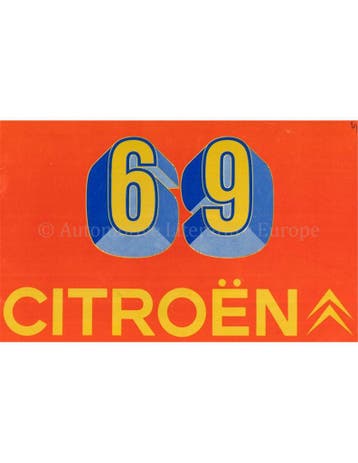 1969 CITROËN PROGRAMMA BROCHURE NEDERLANDS, Nieuw