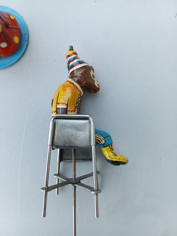 TPS - Blikken speelgoed - Clown Juggler with Monkey -, Antiek en Kunst