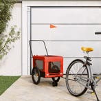 vidaXL Hondenfietstrailer oxford stof en ijzer oranje en, Verzenden, Nieuw