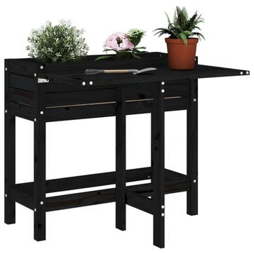 vidaXL Plantenbak met inklapbaar tafelblad massief, Tuin en Terras, Verzenden, Nieuw