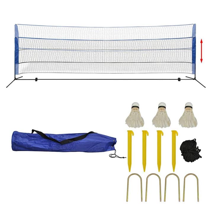 vidaXL Badminton net met shuttles 500x155 cm, Sport en Fitness, Badminton, Nieuw, Verzenden