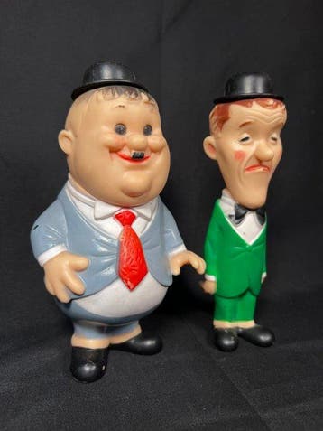 Ledra Plastic - Beeldje - Stanlio & Ollio - Laurel & Hardy -