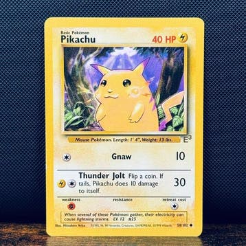 Pokémon Card - Pikachu E3 stamp 58 - Pokémon, Nieuw