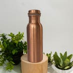 Puur koperen waterfles flower of life ± 750 ml (zware, Ophalen of Verzenden