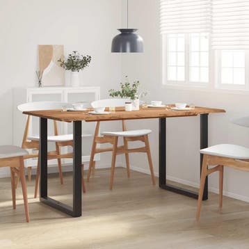 vidaXL Eettafel 154x80x76 cm massief acaciahout, Huis en Inrichting, Tafels | Eettafels, Verzenden, Nieuw