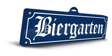 Oktoberfest Deurbord Biergarten 49cm, Verzenden
