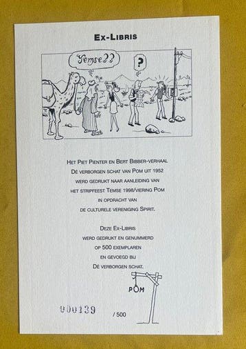 Piet Pienter en Bert Bibber - Dé verborgen schat + ex-libris, Nieuw