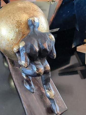 sculptuur, Sisyphus Sculpture – Symbolic Bronze Effect