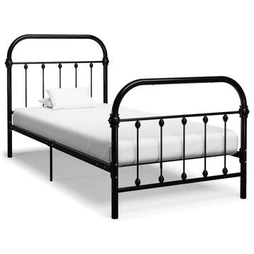vidaXL Bedframe metaal zwart 100x200 cm, Verzenden, Nieuw