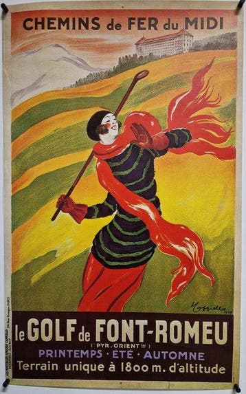Leonetto Cappiello - Le GOLF de FONT-ROMEU - Chemins de Fer