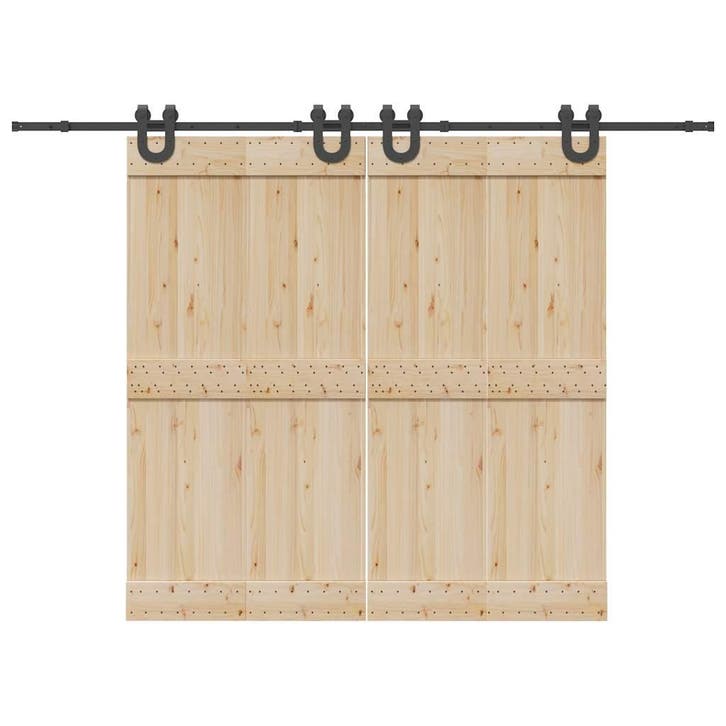 vidaXL Doos met onderdelen voor schuifdeur 366 cm staal, Doe-het-zelf en Bouw, Hang- en Sluitwerk, Nieuw, Verzenden