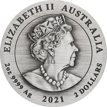 Australië. 2 Dollars 2021 2 oz Australia Double Pixiu