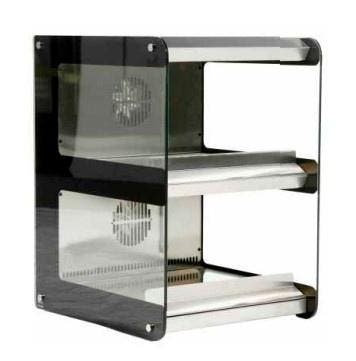 Warmhoudvitrine | RVS + Glas | Open | Met Heteluchtgordijn, Verzenden, Nieuw in verpakking