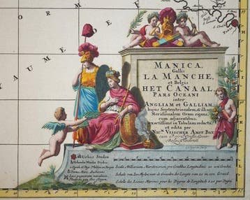 Verenigd Koninkrijk - het Kanaal; Nic. Visscher - Manica,, Boeken, Atlassen en Landkaarten, Nieuw