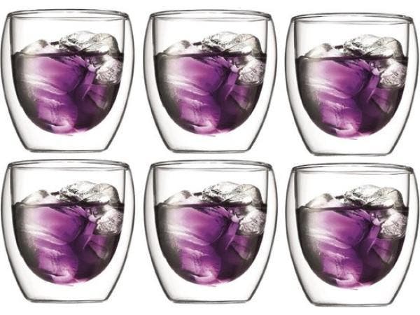 Veiling - 6 x Bodum Pavina Koffieglas 0.25L, Electroménager, Accessoires de machine à café