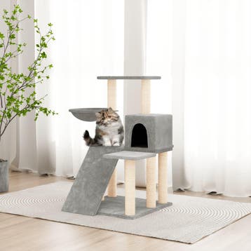vidaXL Kattenmeubel met sisal krabpalen 82 cm lichtgrijs, Verzenden, Nieuw