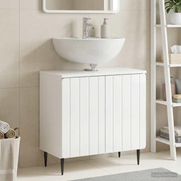 vidaXL Wastafel kabinet voor de badkamer ZWOLLE Hoogglans, Verzenden, Nieuw