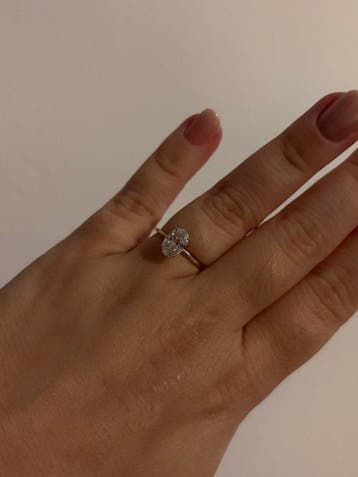 Zonder minimumprijs - Ring - 14 karaat Geel goud - 1.03ct., Handtassen en Accessoires, Nieuw