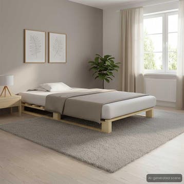 vidaXL Bedframe pallet massief grenenhout 90x200 cm, Verzenden