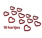 10x Rode houten hartjes - rood - valentijn - liefde - tro..., Ophalen of Verzenden, Nieuw