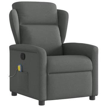 vidaXL Massagestoel Donkergrijze Stof, Verzenden, Nieuw