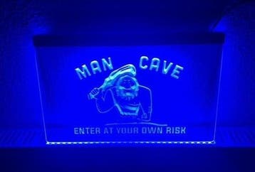 Mancave neon bord lamp LED verlichting reclame lichtbak XL *, Verzenden, Nieuw