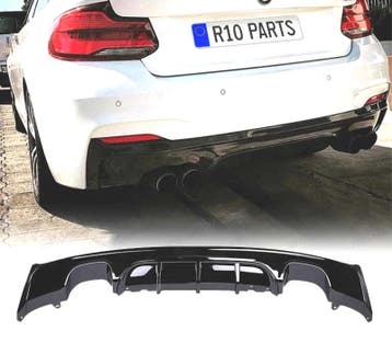 DIFFUSEUR ARRIÈRE BMW F22 F23 LOOK M PERFORMANCE NOIR BRILLA, Auto-onderdelen, Verzenden
