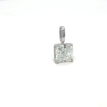 Zonder minimumprijs - Hanger - 14 karaat Witgoud - 2.01ct.