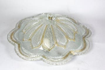 Plafonnier - verre de Murano - pétales en relief et délicats