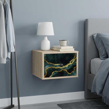 vidaXL Wandkastje voor Bed WIJHE Sonoma Eiken 36 x 33 x 25, Verzenden