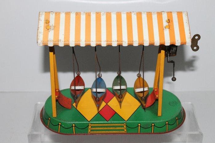 J. W. (Johann) Wagner - Manège - Ancien jouet en tôle de, Antiquités & Art, Antiquités | Jouets
