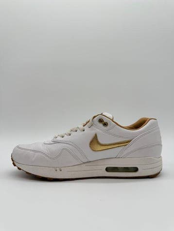 Nike - Nike Air Max 1 FB Woven White Metallic Gold -, Kleding | Heren, Schoenen, Nieuw
