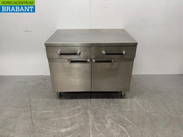 RVS Werkkast Kast 2 Klapdeuren en 2 Laden 105 cm Horeca, Ophalen of Verzenden, Nieuw in verpakking