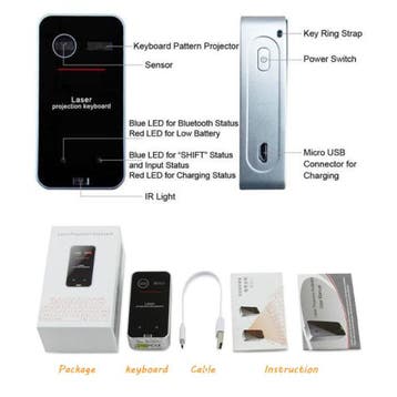 Pocket Laser Toetsenbord - Draagbaar Mini Virtueel Keyboard, Verzenden, Nieuw, Wafu