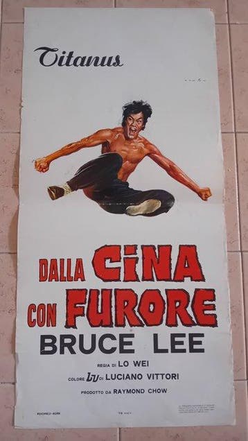 BRUCE LEE - FIST OF FURY original poster WAY OF THE DRAGON