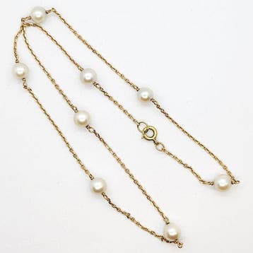 Collier - 18 carats Or jaune Perle