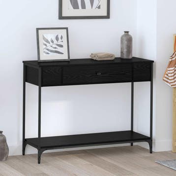 vidaXL Wandtafel Anders Zwart eiken 100 x 34,5 x 75 cm, Verzenden, Nieuw