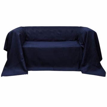 vidaXL Bankhoes microsuede marineblauw 210 x 280 cm, Verzenden, Nieuw