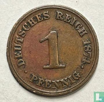Duitsland - Duitse Rijk 1 pfennig 1874 (H), Verzenden, Duitsland, Losse munt