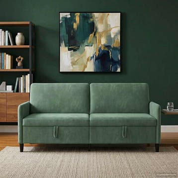 vidaXL Sofa met Opbergruimte Zeegroen 192 x 78 x 87 cm, Verzenden, Nieuw
